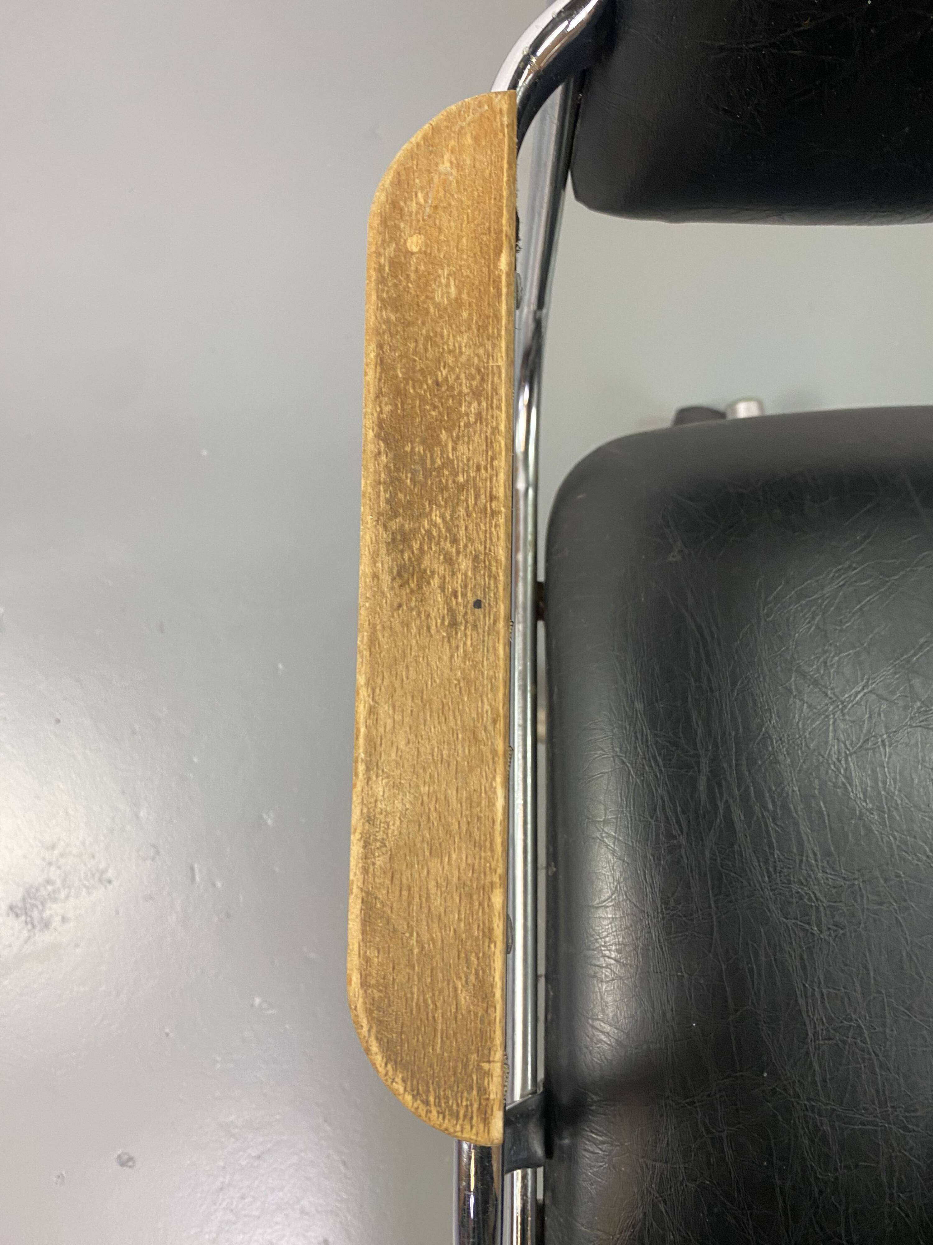 Black tubular office chair