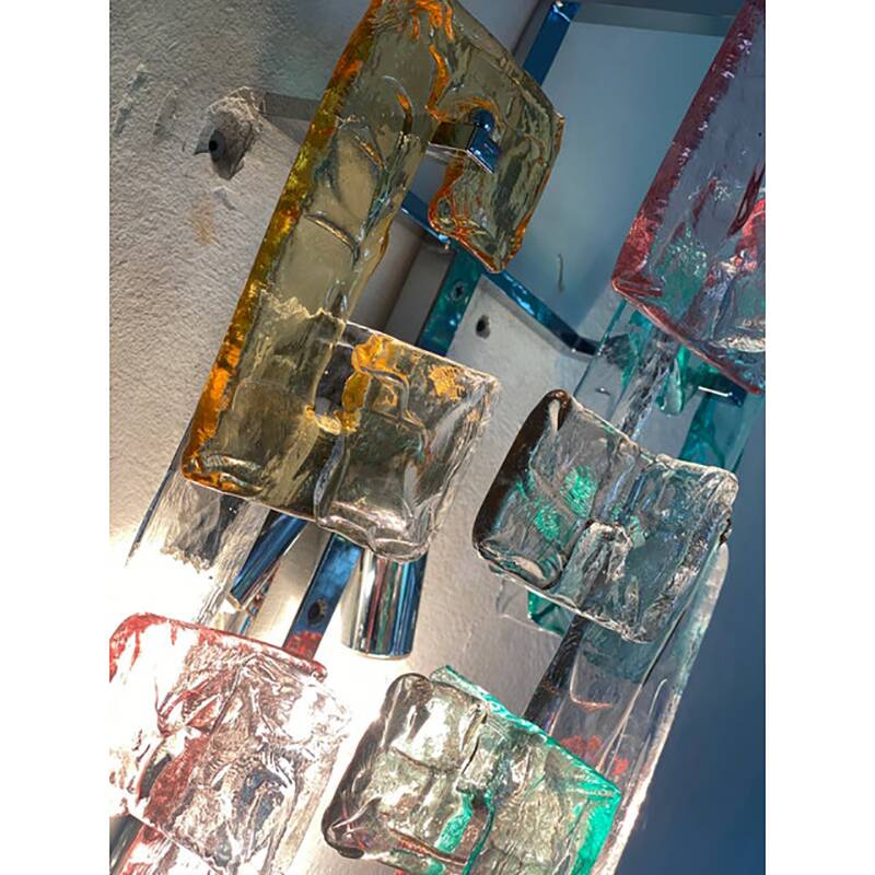 Contemporary Multicolors “Handmade C” Wall Sconce in Venini Style