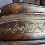 Mid-19th century wall console in wood and gilded stucco