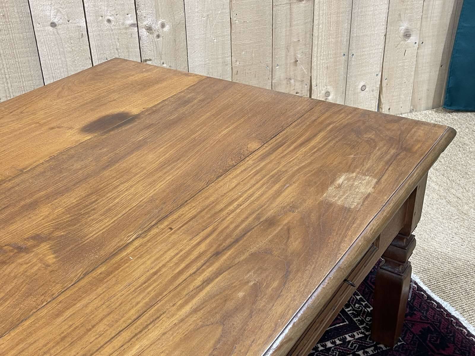 Teak coffee table with 2 drawers from the 1950s.