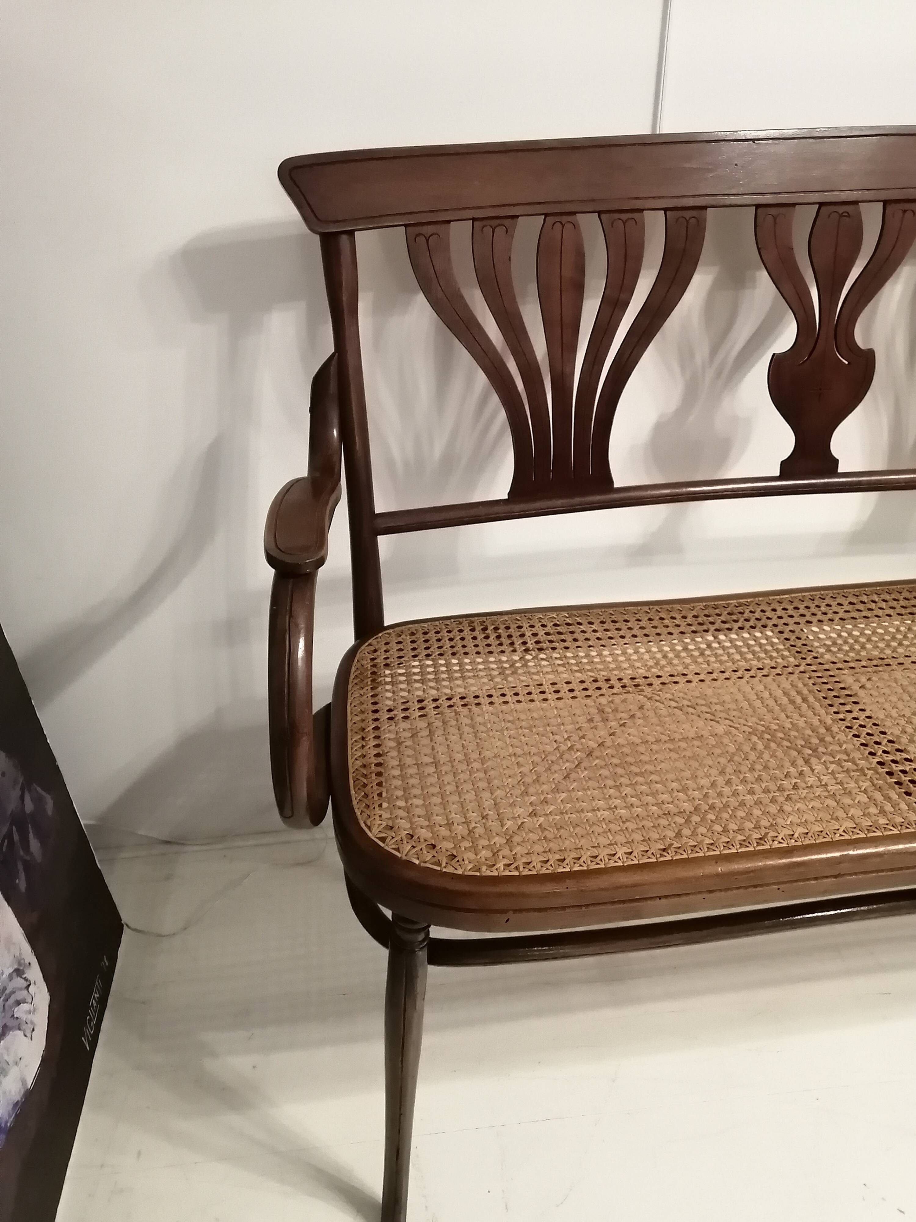 Bent wood bench
