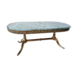 Green marble coffee table
