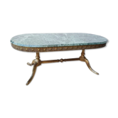 Green marble coffee table