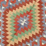 7x10 Multicolor Vintage Kilim Rug, Pattern Kilim Rug, 207x311 cm