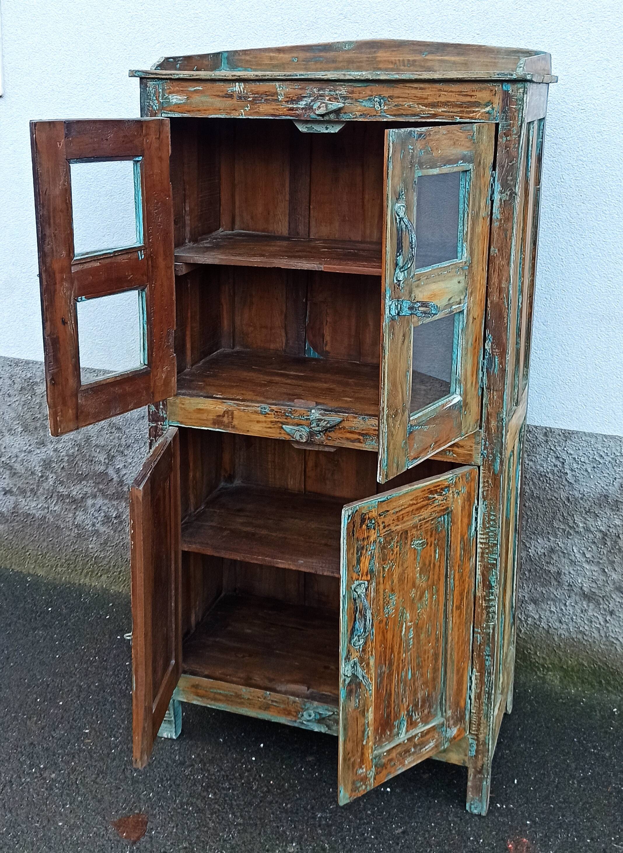 Old wooden cabinet with 4 doors