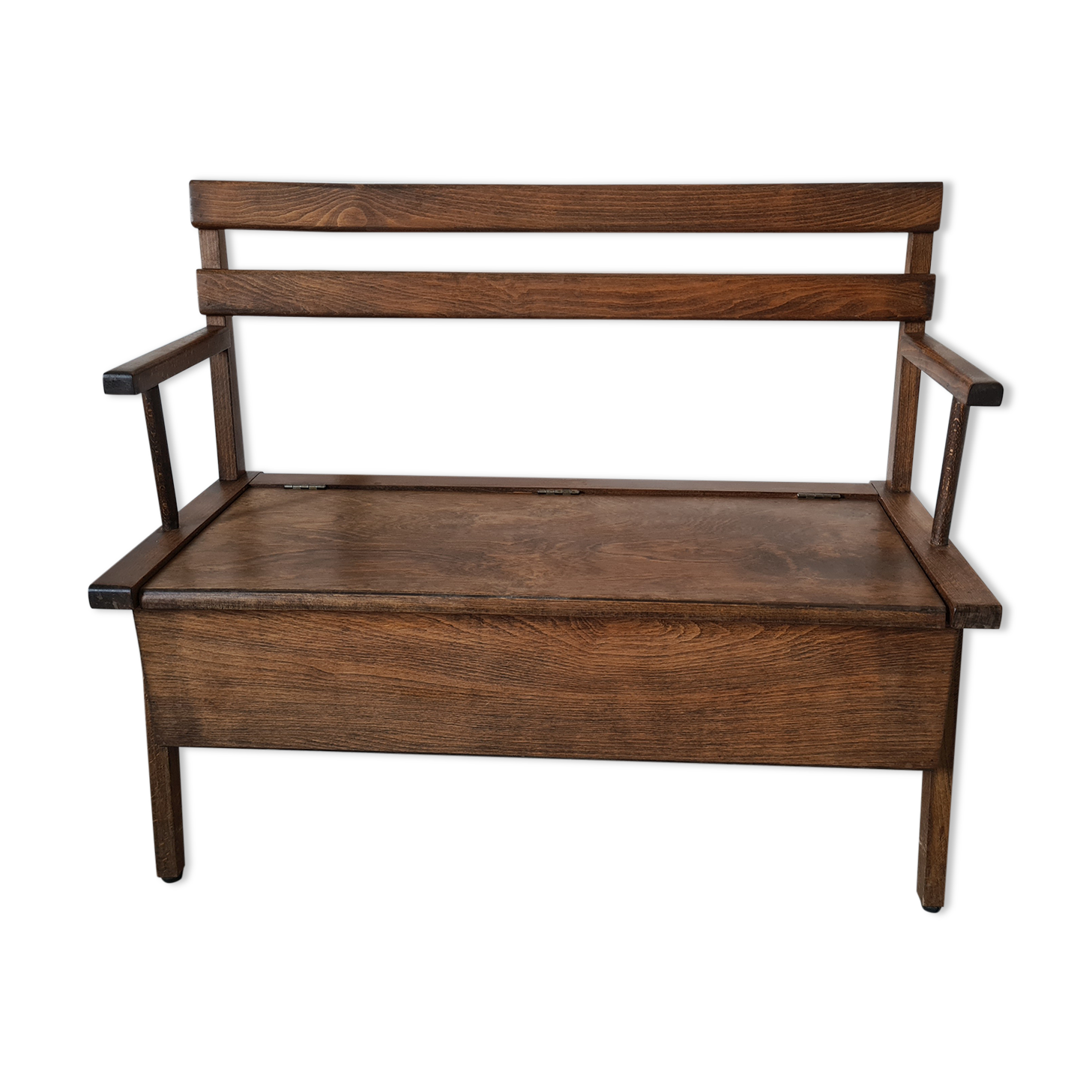 Banc-coffre pieds compas vintage