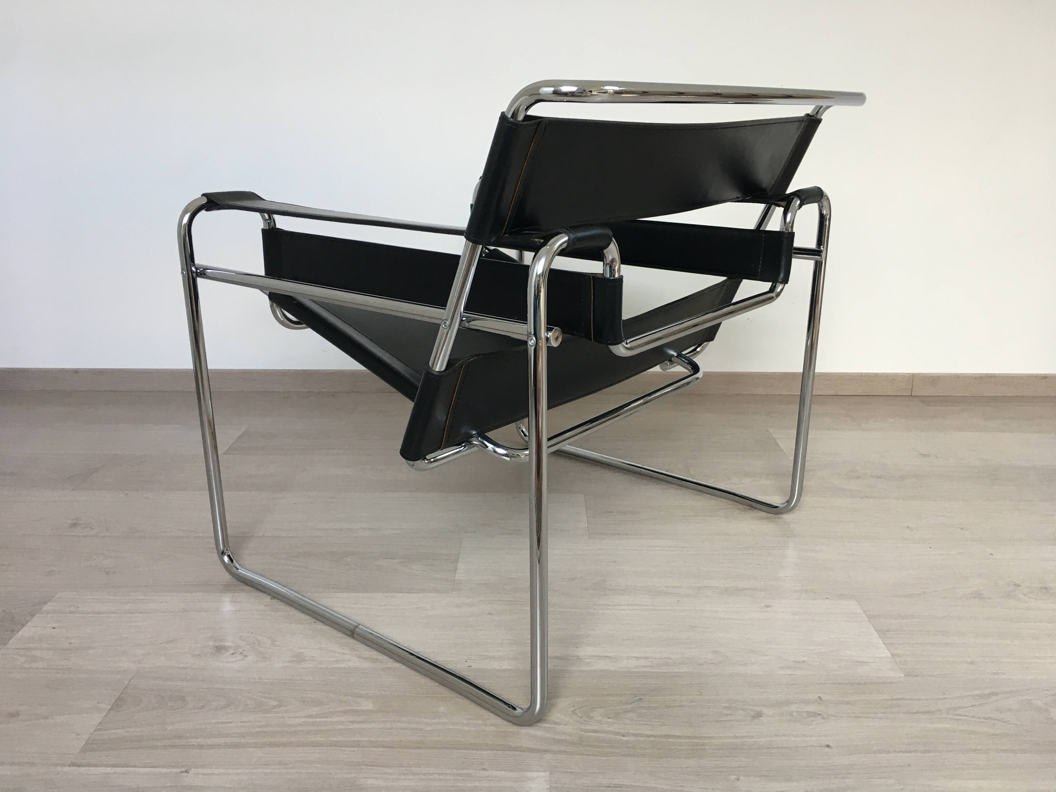 Fauteuil Wassily de Marcel Breuer année 1980