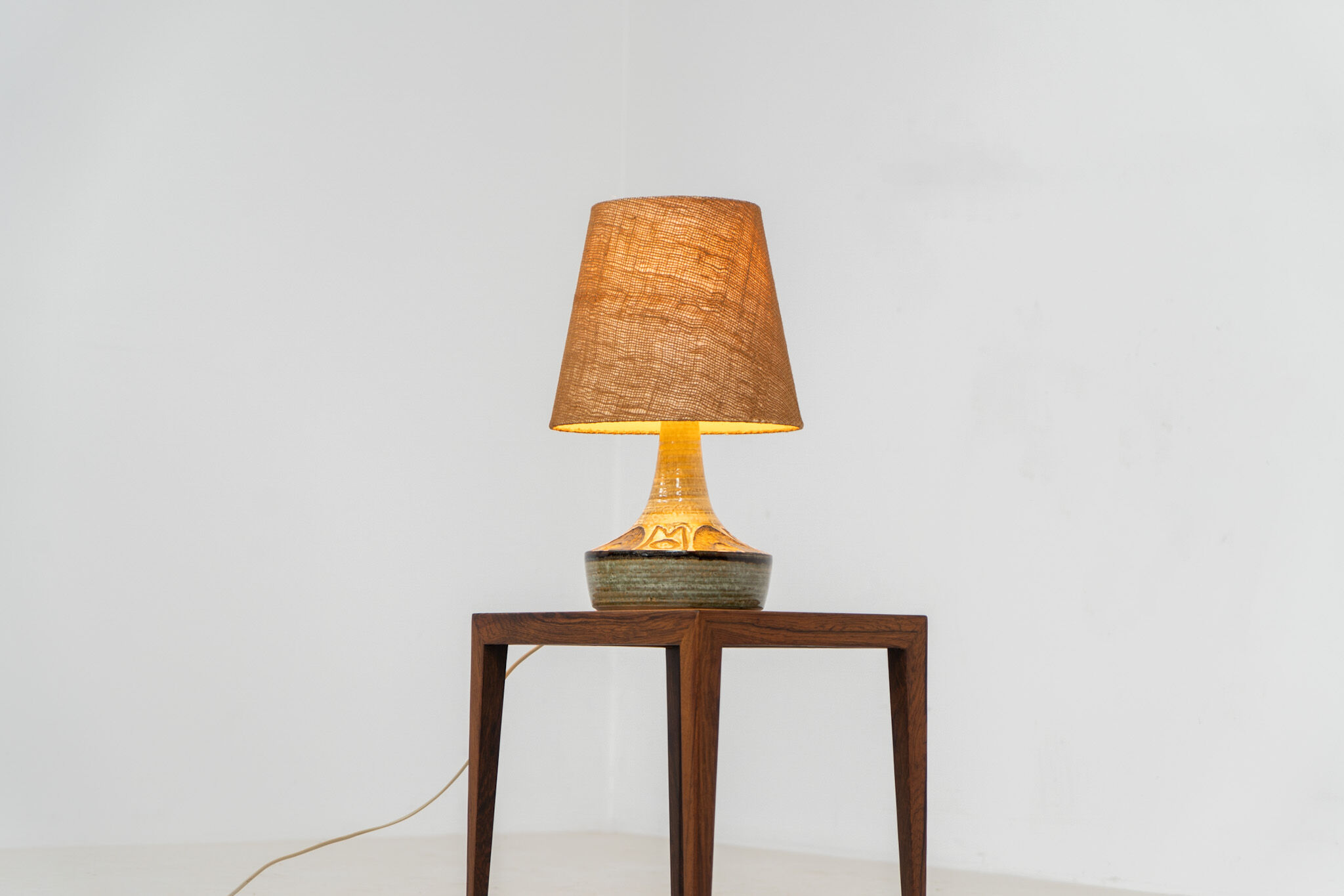 Ceramic table lamp by Søholm for Bornholmsk