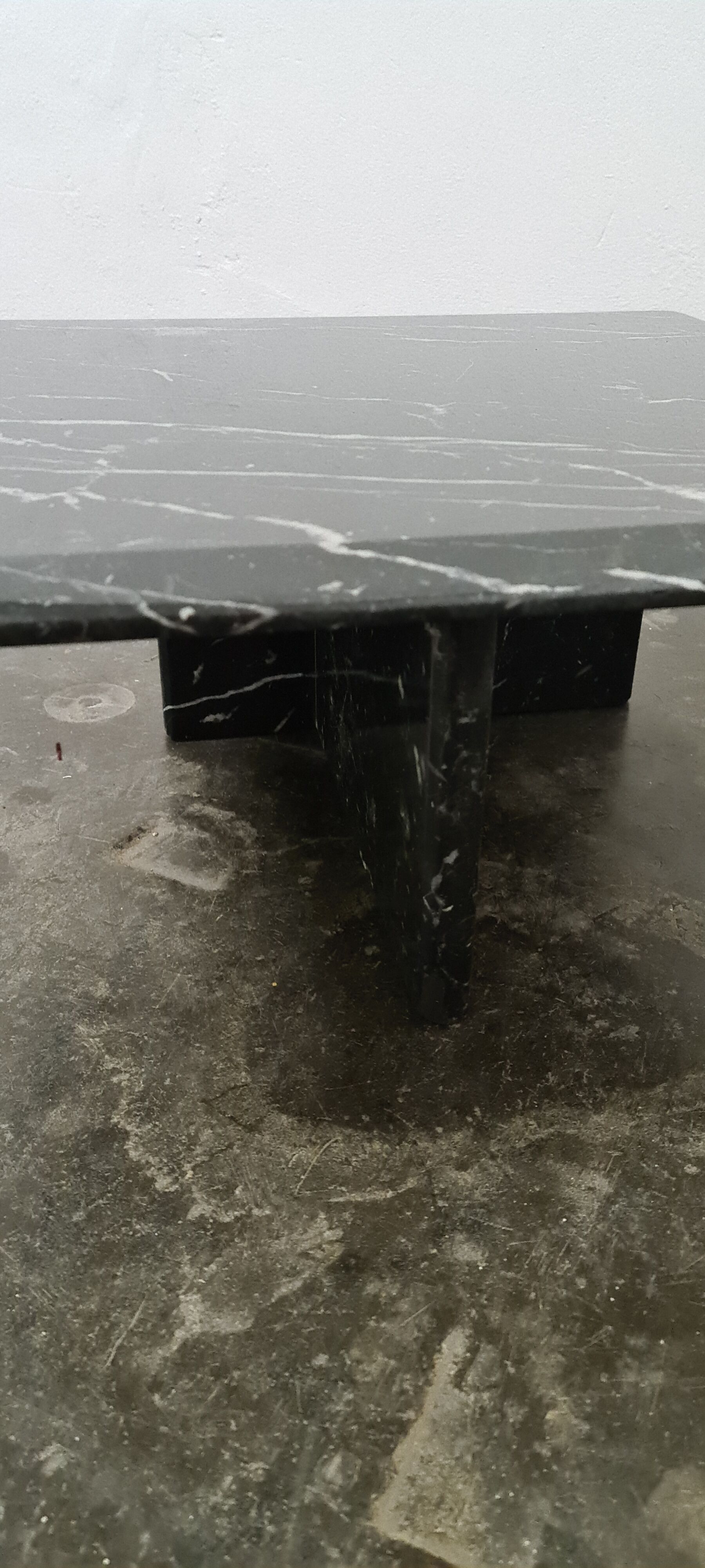 Vintage Black marbel side tabel