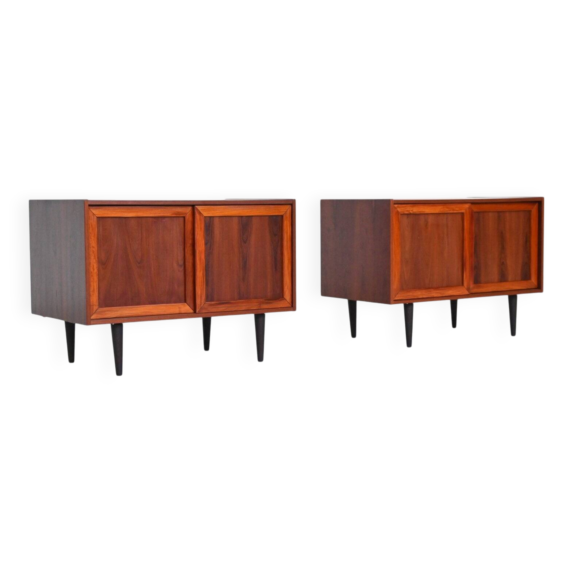 Pair of IB Kofod-Larsen cabinets in rosewood, Faarup, Denmark 1960.