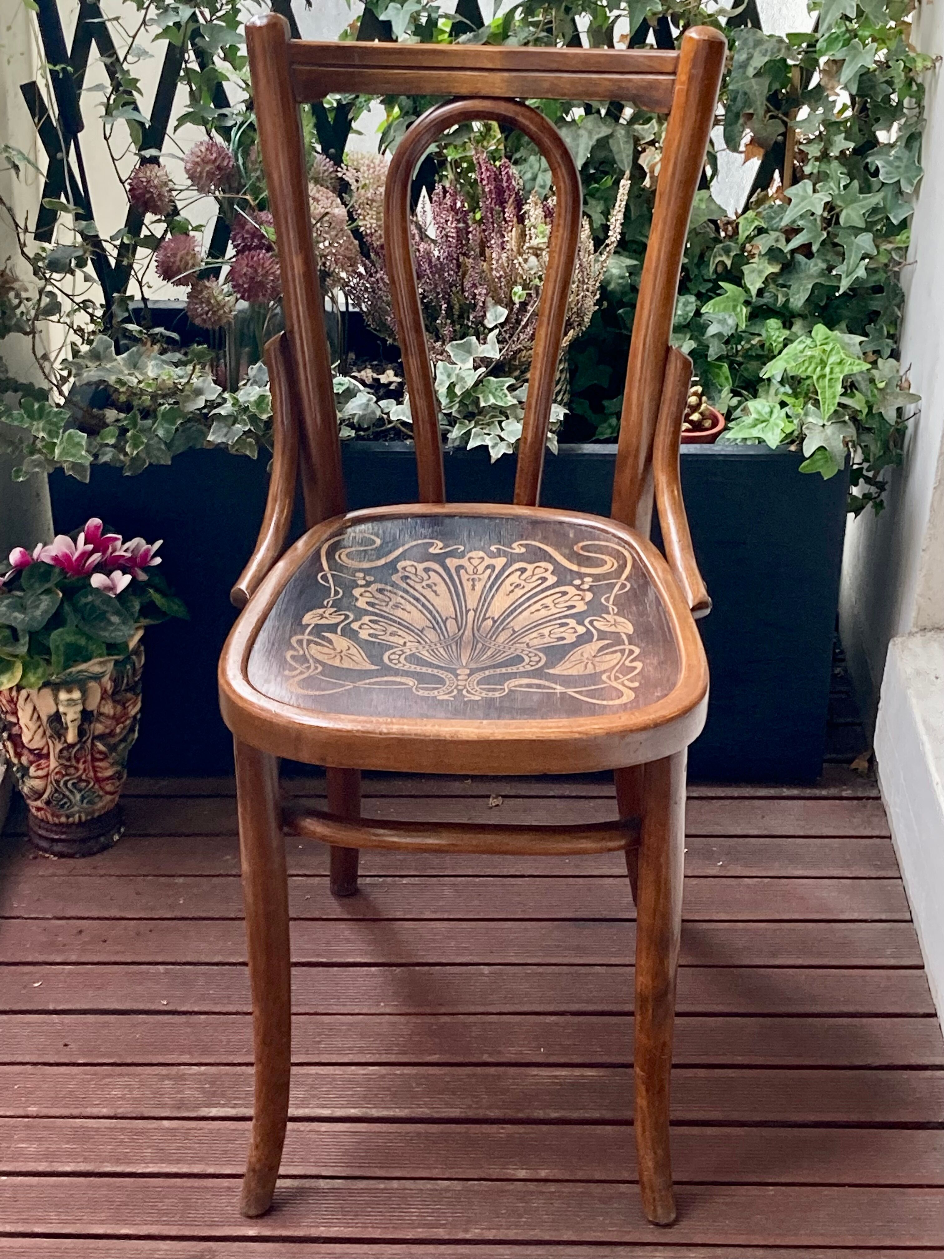 Pair of Bauman bistro chairs - Art Nouveau