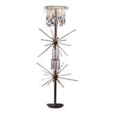 Floor Lamp by René Roubíček, Nový Bor, Glass & Metal, 1960s