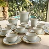 Coffee service for 10 people in Limoges porcelain