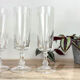 6 Arques crystal champagne flutes, Louvre model