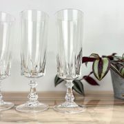 6 flûtes à champagne cristal d'Arques modèle Louvre