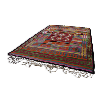 Tapis couleur berbère kilim vintage