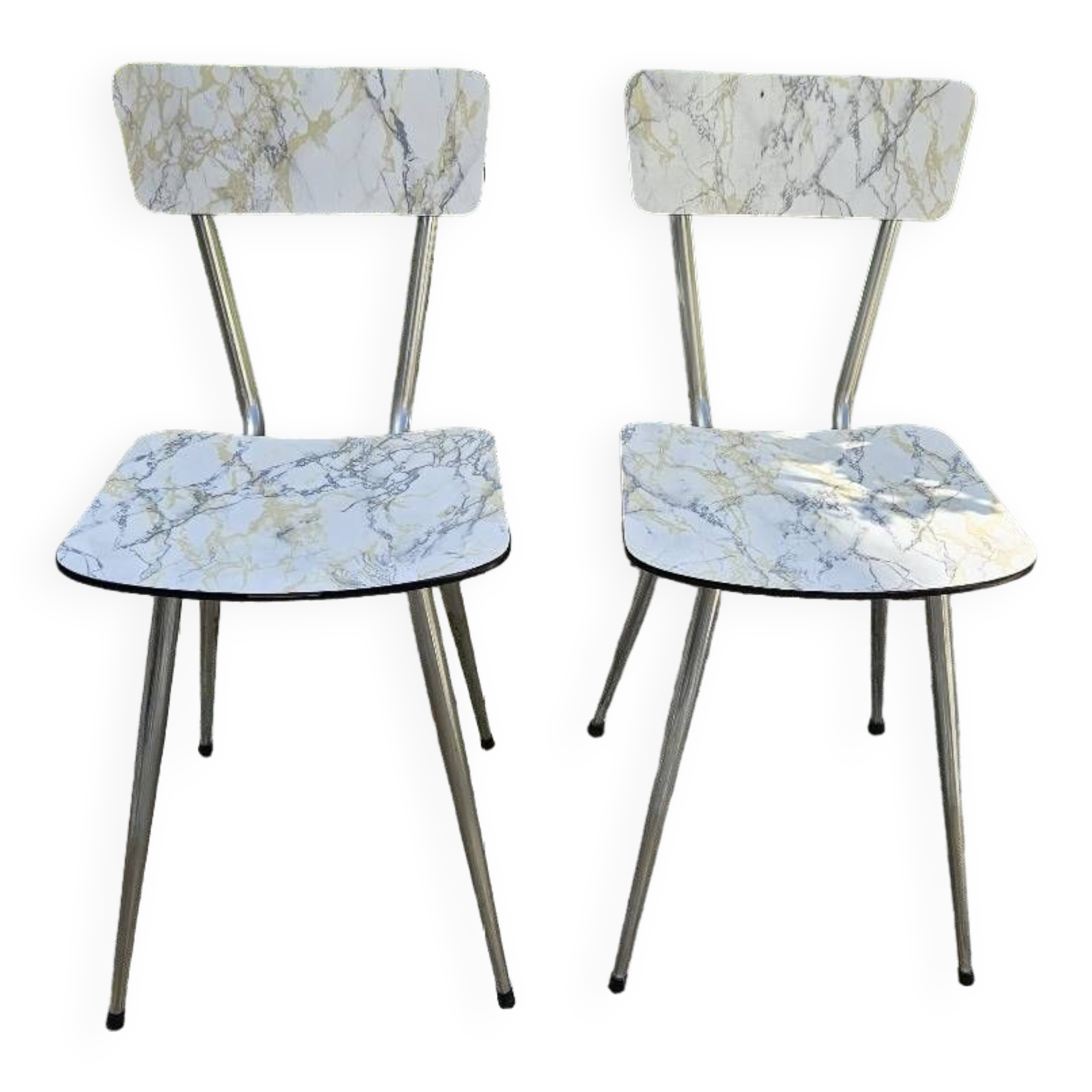 Paire de chaises en formica