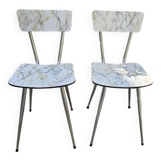 Pair of formica chairs