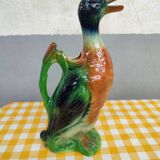 Duck pitcher in earthenware slip of Saint-Clément