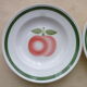 Set of 2 hollow plates Moulin des Loups Apple pattern