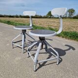 Set of 2 Nicolle whale tail workshop chairs