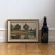 Vintage Original River Landscape Oil Painting: Framed Countryside Art