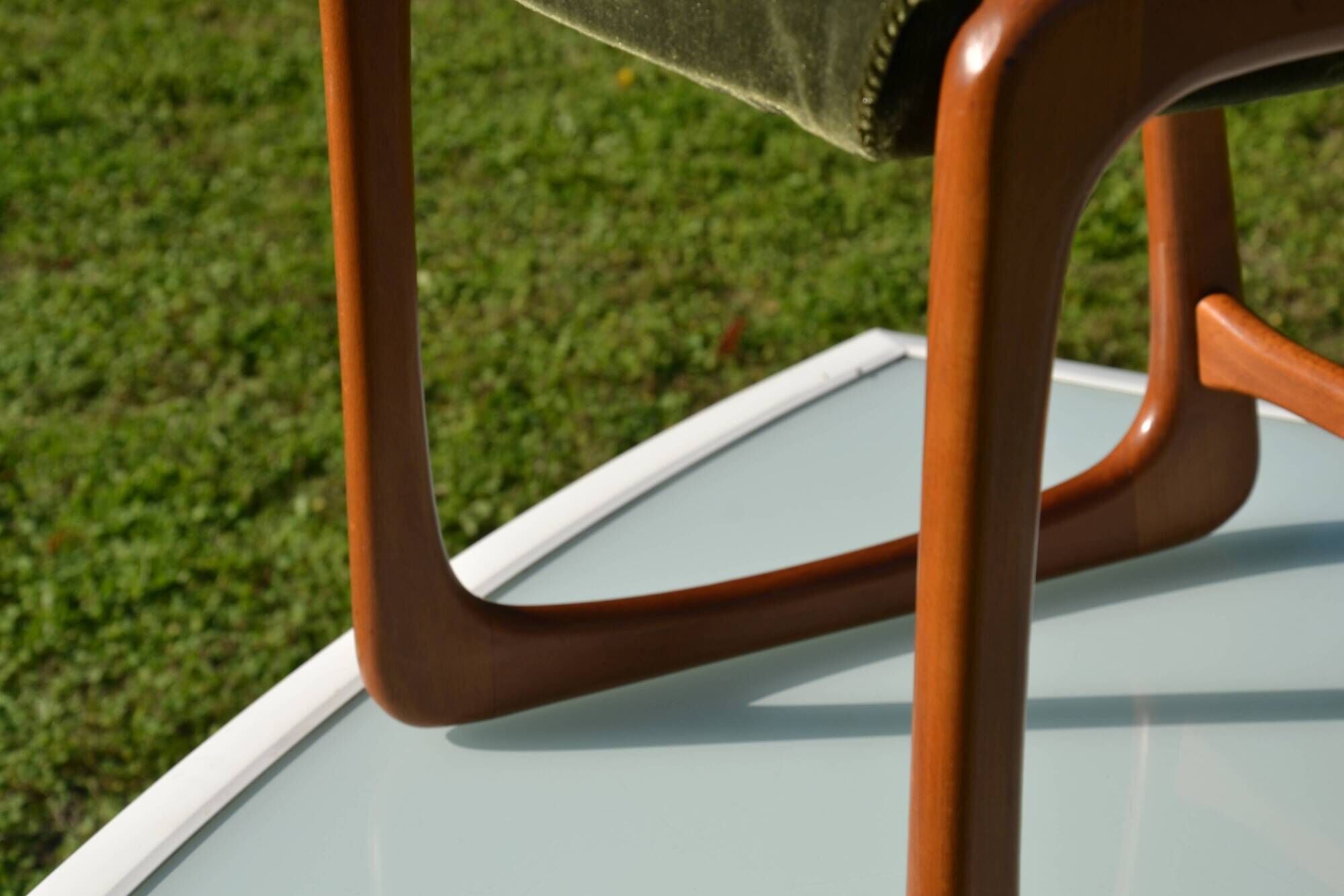 Scandinavian "sledge" chair in teak by Baumann