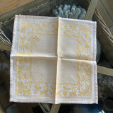 Set of 6 monogrammed damask tea towels