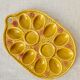 Vintage egg plate in majolica - 1970s