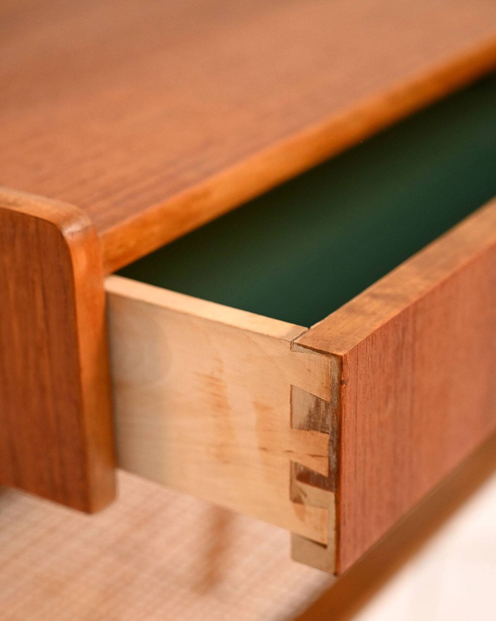 1950s Scandinavian teak bedside table