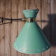 Lampe de potence murale articulée Diabolo du designer René Mathieu - verte