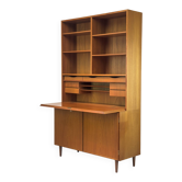 Vintage Teak Bookcase with Desk from Omann Jun, 1960s