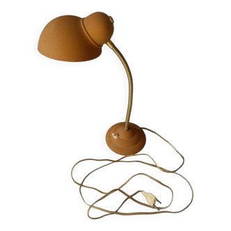 Lampe cocote en tole laquee annees 60 pied flexible dore