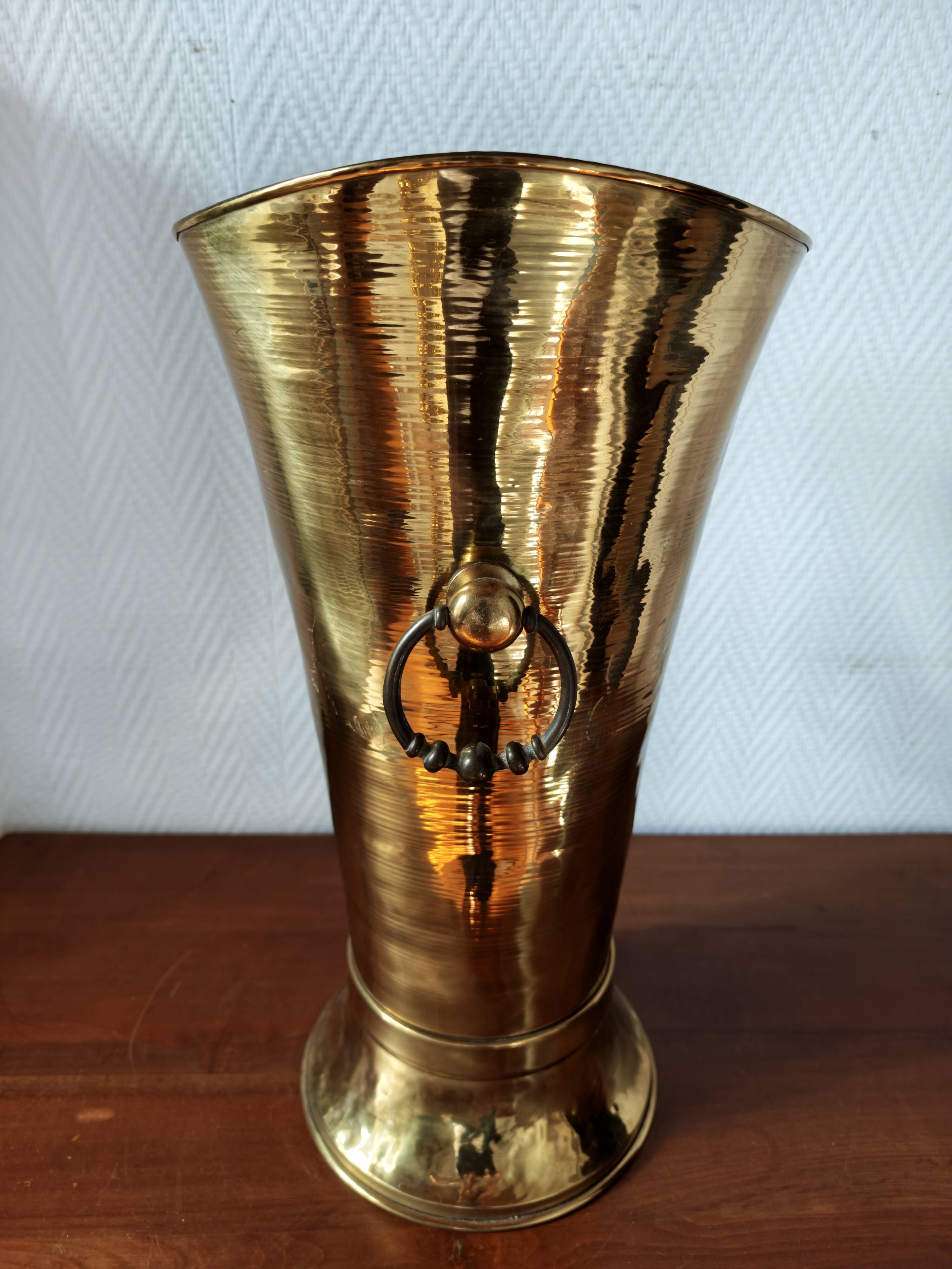 Vintage brass umbrella stand