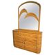 Rattan Dresser with Mirror from Vivai Del Sud, 1970
