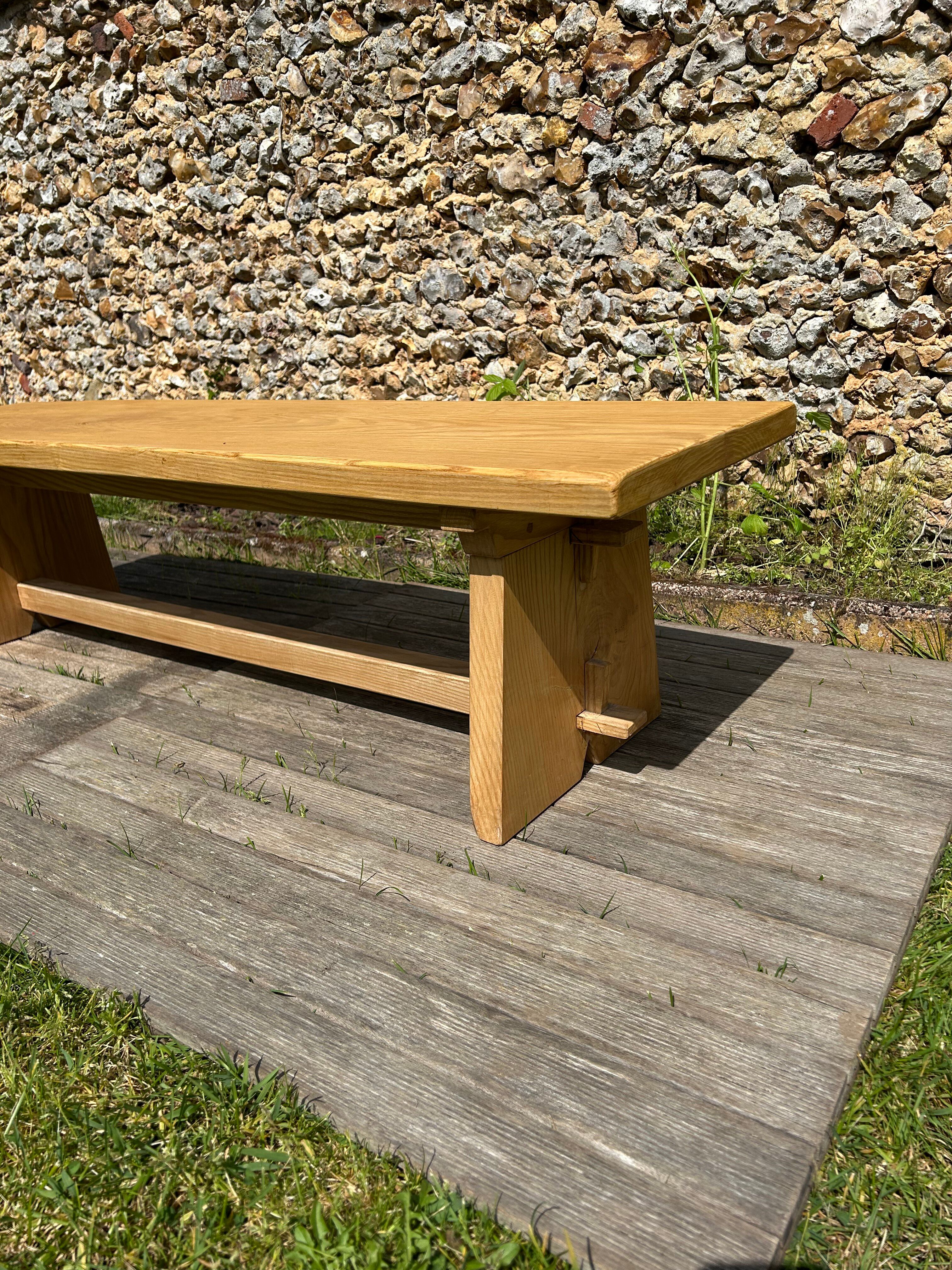Vintage chalet bench in solid ash