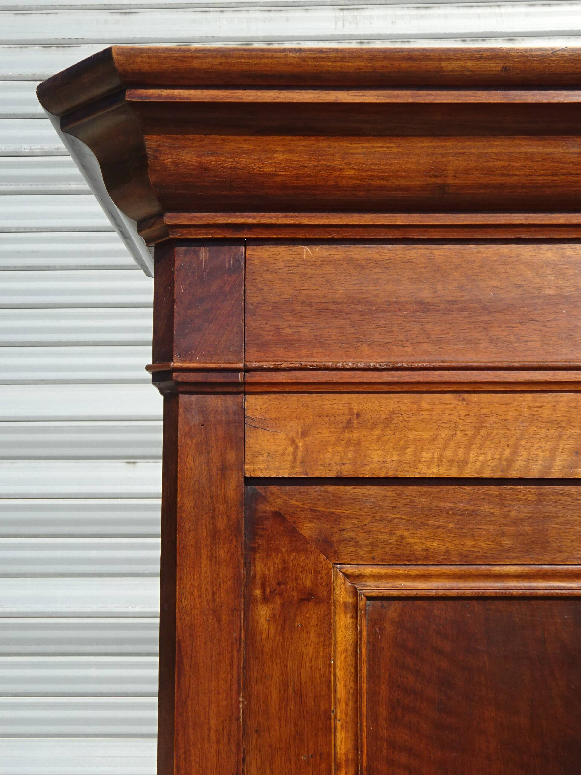 Large Louis Philippe wardrobe in solid walnut