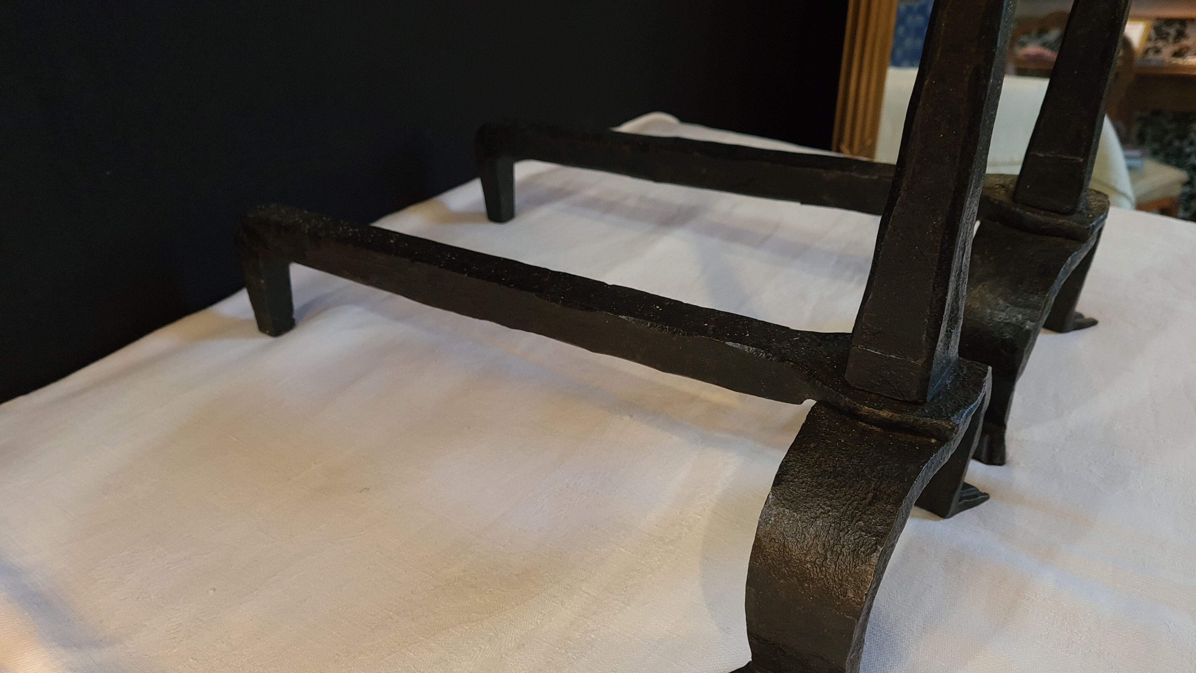 pair of cast iron chenet