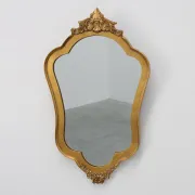 Rococo Style Gilt Mirror with Acanthus and Shell Crest, Italy, 20th Century