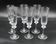 6 champagne flutes Saumur model crystal Daum France H = 21.5 cm