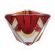 Sommerso Flavio Poli 1960's red and yellow ashtray