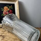 Vase en verre moulée italien