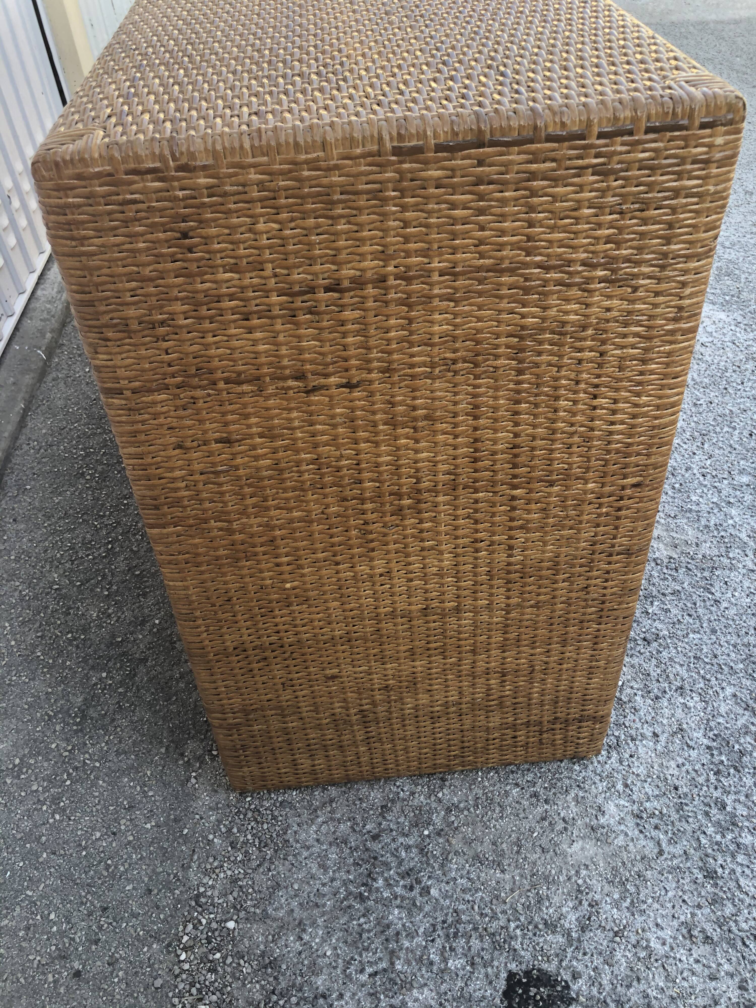 Vintage rattan dresser