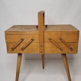 Wooden worker with spindle legs