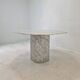 Italian carrara marble octagon garden or dining table, 1960s