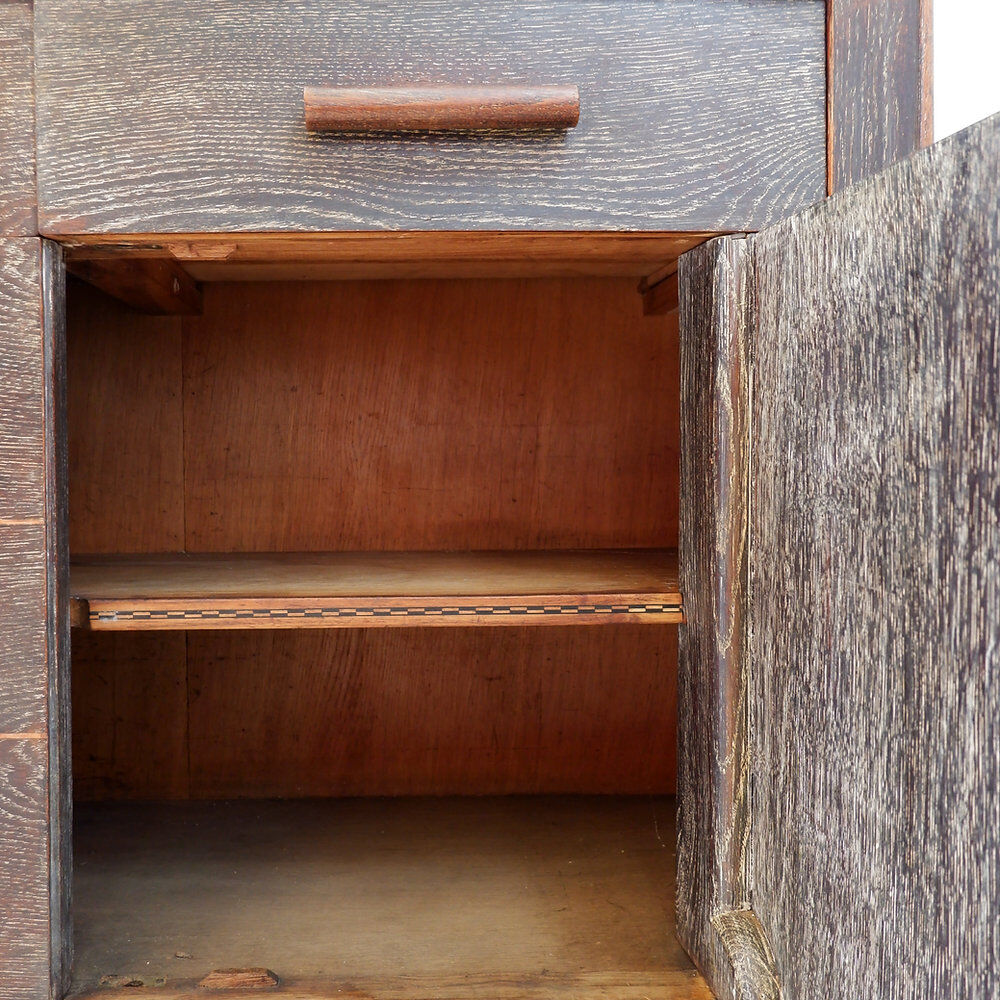 Buffet vintage en bois de wengé avec pieds évasés vers l'extérieur