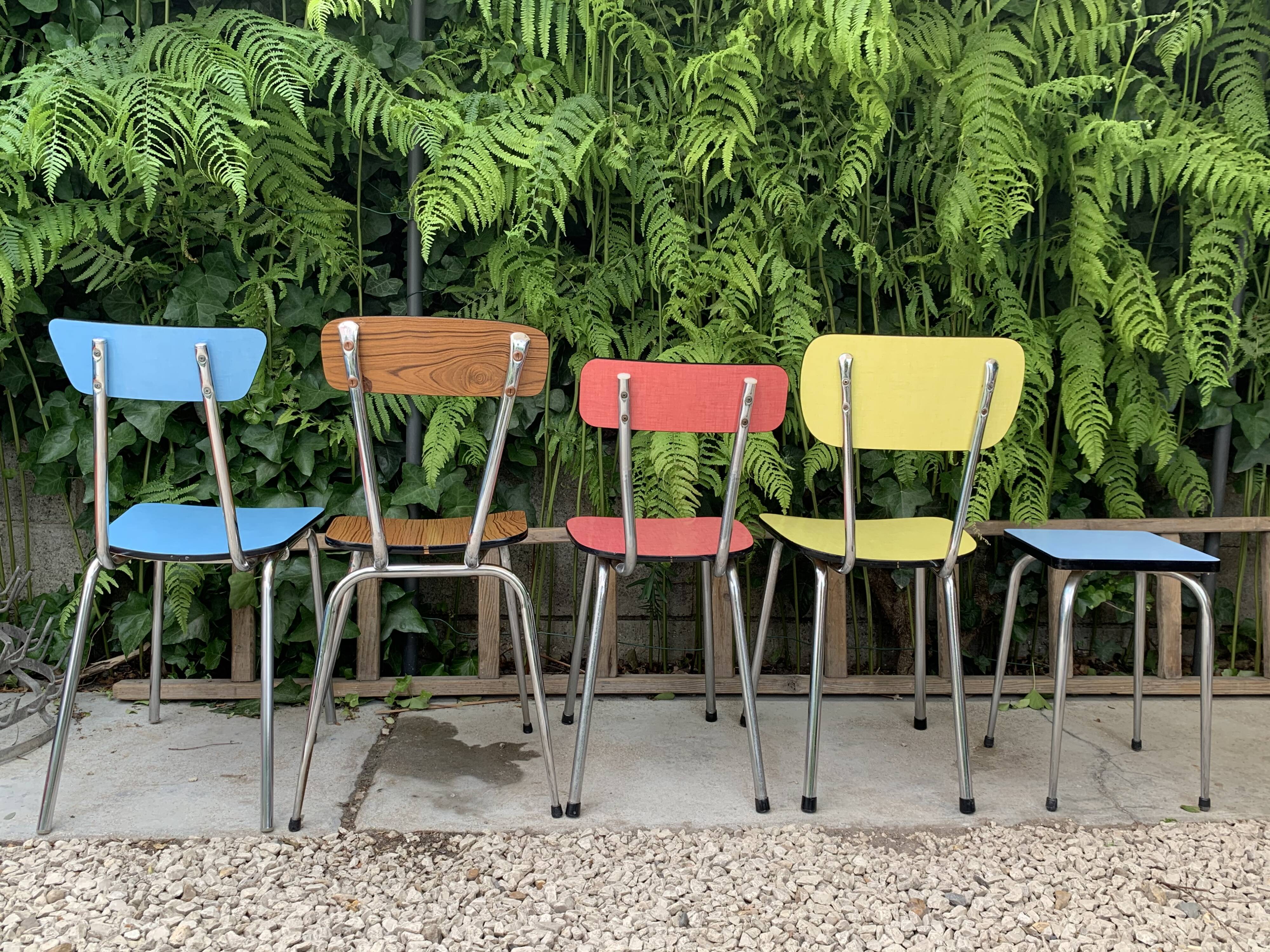 Mismatched formica chairs