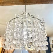 Carlo Nason for Mazzega Murano glass chandelier, Italy 1970.