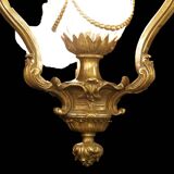 Art nouveau bronze chandelier, 1900s