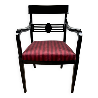 Black Art Deco armchair with armrests